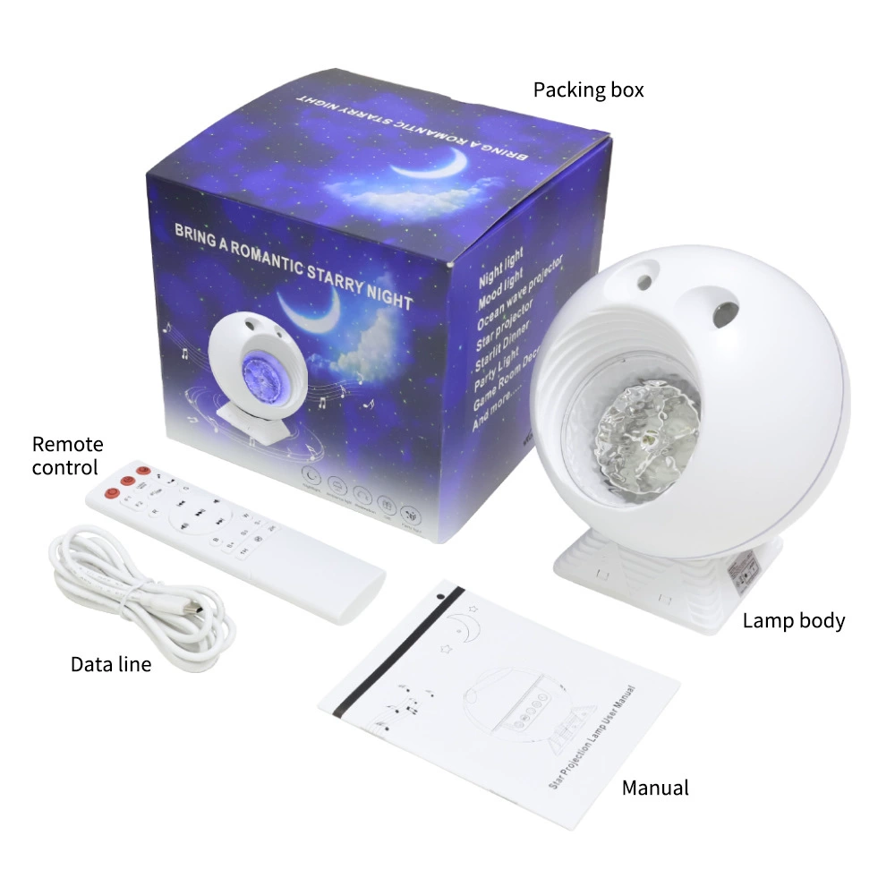 Star projection, lamp with laser, speakers, atmospheric night light, bluetooth