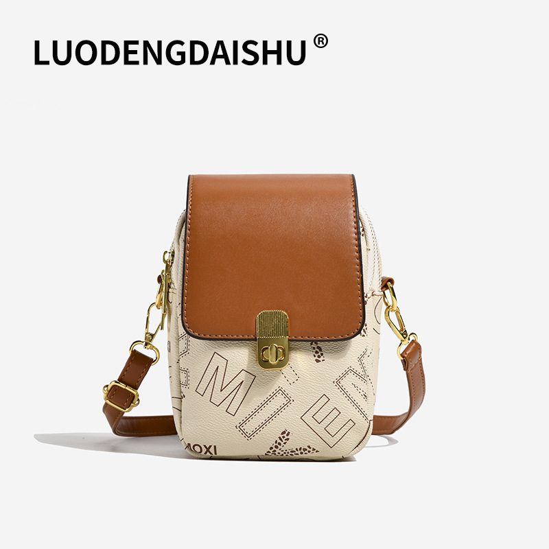 Borsa a tracolla per donna 2023 Nuova borsa a tracolla multifunzionale con lettere stampate sul mercato Borsa per cellulare classica e alla moda_voghion.com
