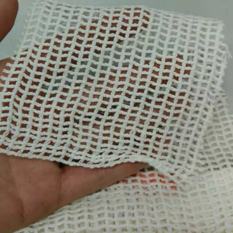 全棉网布21支中方格经编厂家直销用于绣花复合服装现货供应