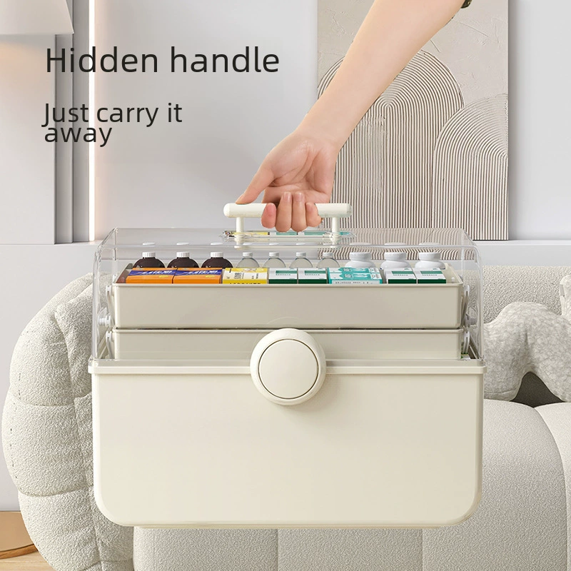 Medicine box anti -epidemic drug storage box family installation small medicine box large -capacity multi -layer pharmaceutical drug household pharmaceutical box