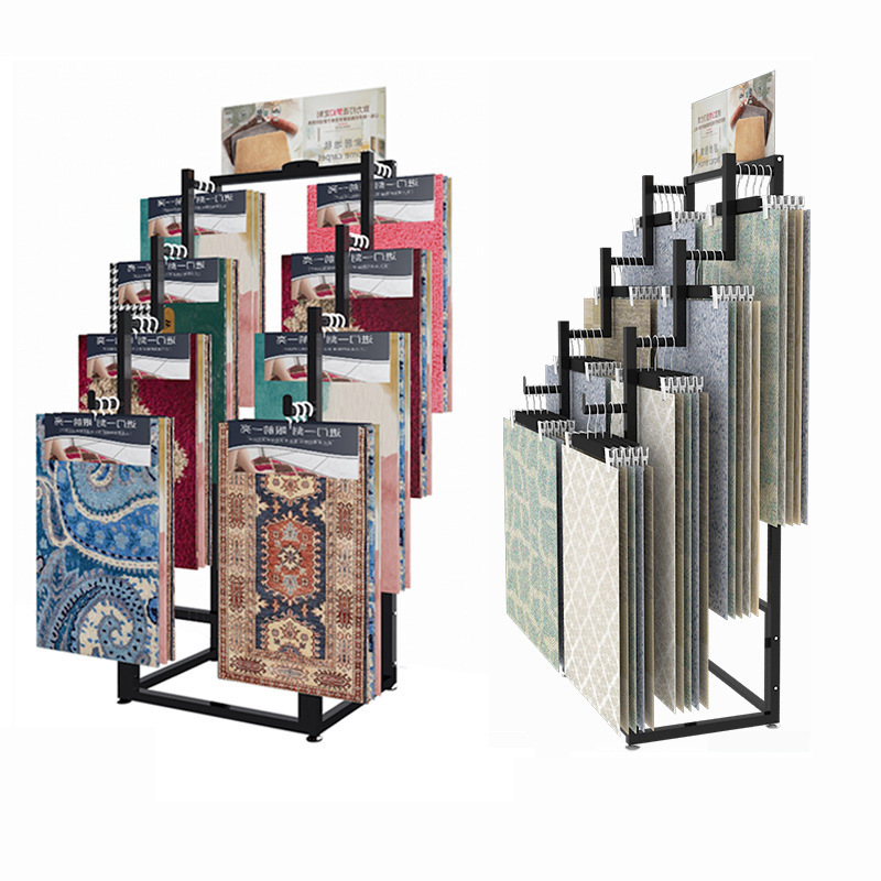 批发地毯展示架单面地垫脚垫门垫展架汽车脚垫货架挂地毯陈列架
