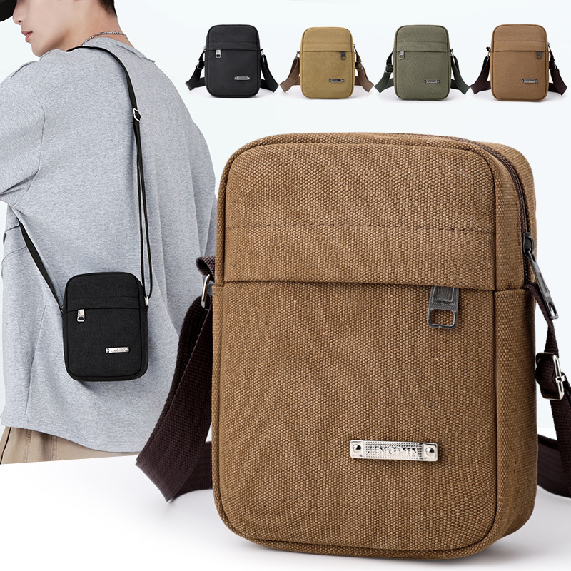 外贸牛津布男士单肩包新款耐磨斜挎包时尚潮休闲运动户外手机挎包
