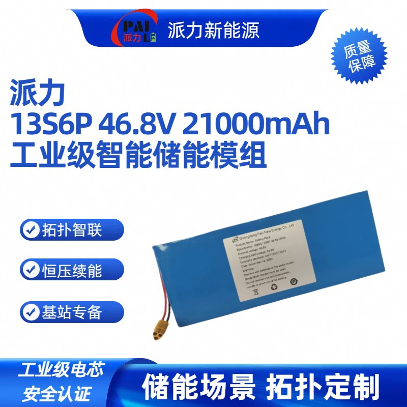 派力 13S6P 46.8V 21Ah 通信基站 / AGV 设备专用锂电池组