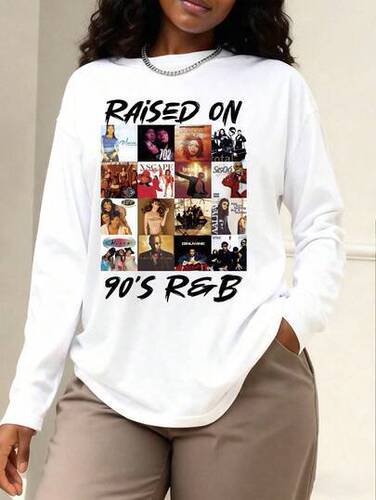 EMERY ROSE Long-Sleeve Motivational Quote Polyester T-Shirt for a New Independent Website