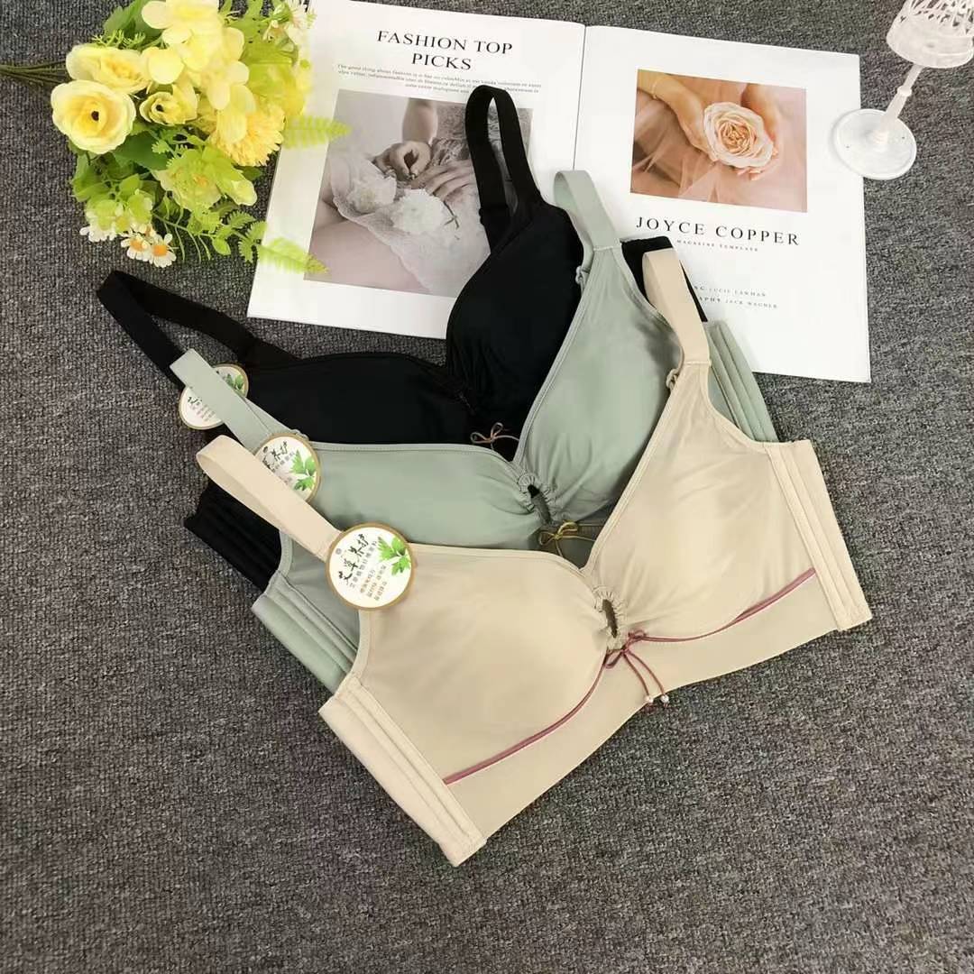 Nuevo sujetador de alta calidad de moda de encaje jacquard transpirable ajustable confortable cuatro botones tipo ropa interior de mujer