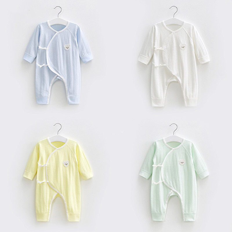 Ropa de bebé recién nacido para primavera, otoño y verano, de algodón puro, estilo monge, conjunto de otoño, pelele para recién nacido, traje para gatear, mono unisex para bebé