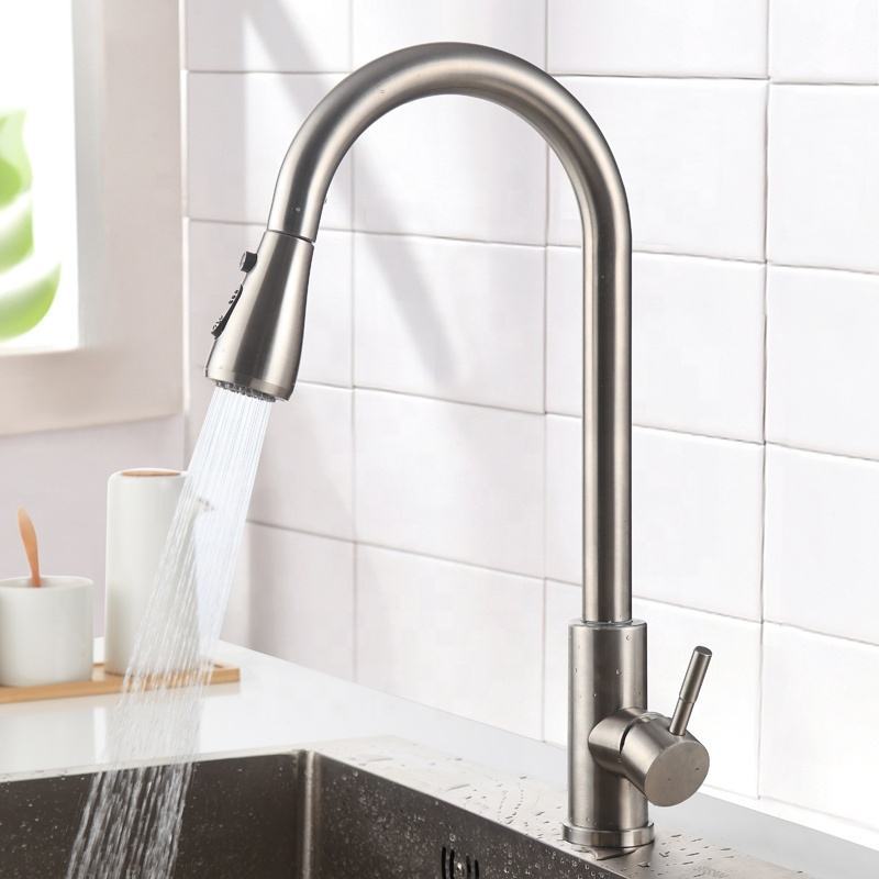 Pull-out grifo de la cocina a prueba de salpicaduras fregadero caliente y frío tazón universal piscina sobrealimentado telescópica fregadero 304 de acero inoxidable
