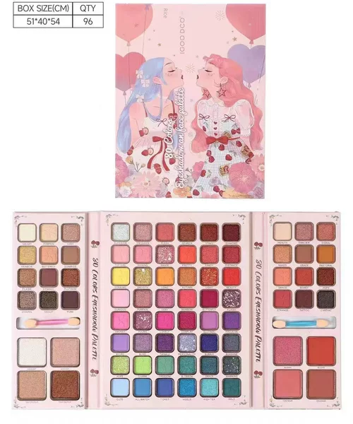 Foreign trade cross-border 80-Color Fantasy Girl pattern eyeshadow plate pearlescent matte blush highlight multifunctional makeup plate