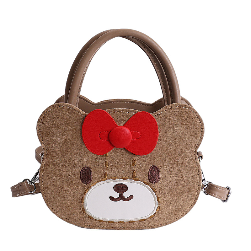 Caricatura lindo oso, bolsos de hombro para niños y niñas, bolsos de mano para bebés, bolsos de moda para niños.