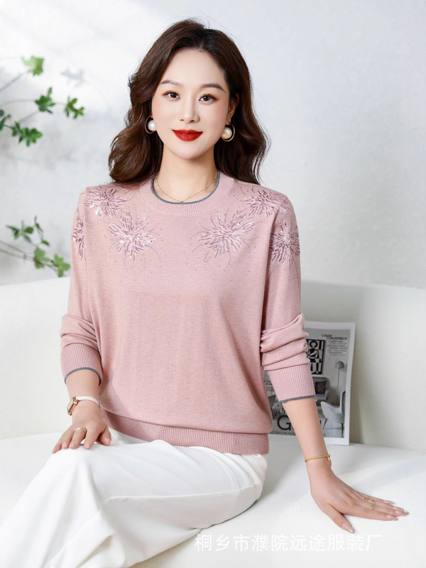 妈妈夏装2025新款短袖小衫时尚洋气中老年女装t恤母亲节上衣|undefined