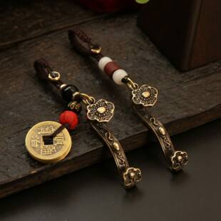 Brass keychain, accessory, pendant, car keys, key bag, for luck