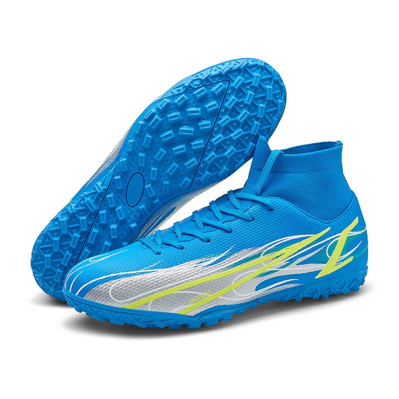 Scarpe da calcio alte transfrontaliere 46 di grandi dimensioni 47 AG unghie lunghe tf unghie rotte set di calzini da uomo e da donna_voghion.com