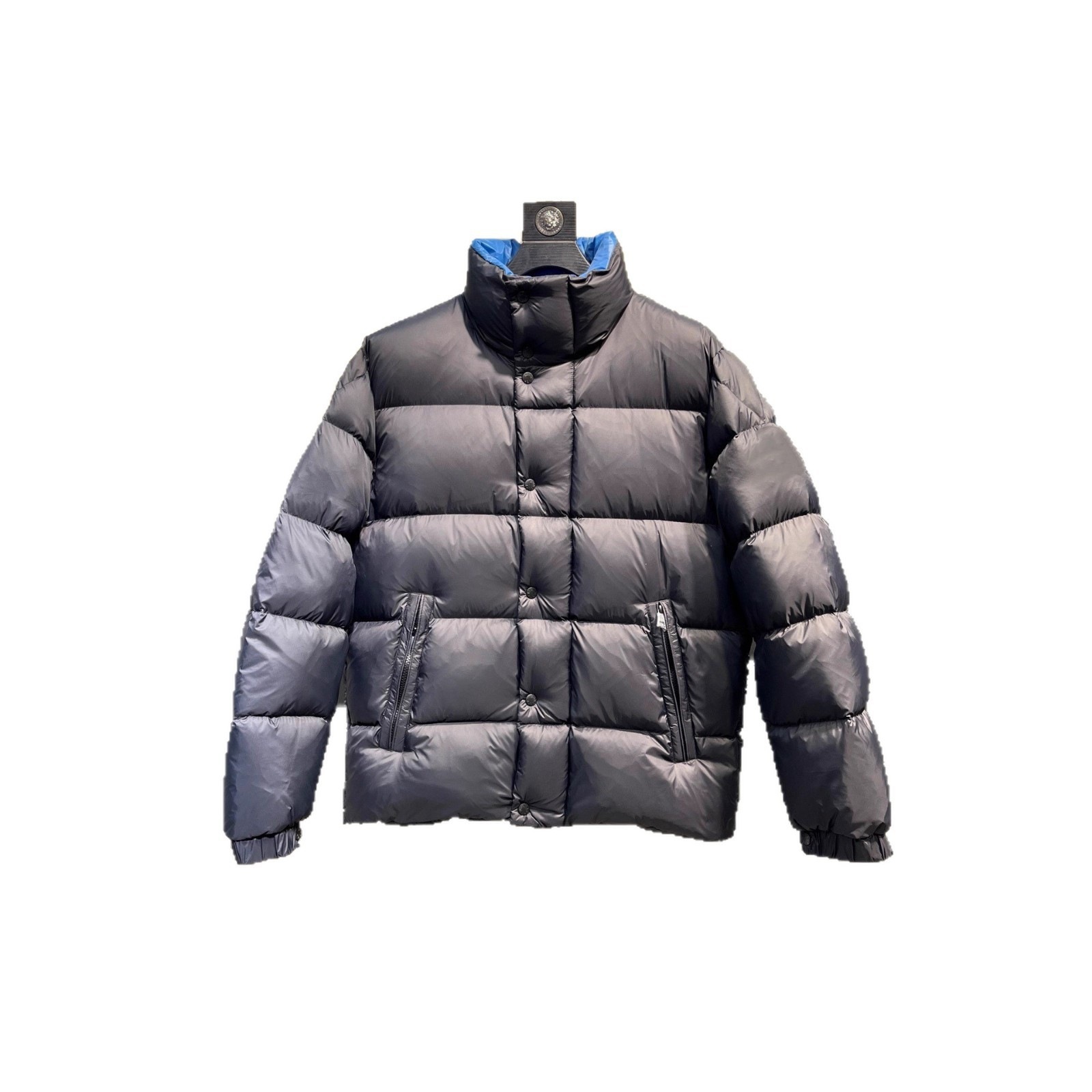 2025 Winter New Montgomery Yellow Label Stand Collar Thick Down Jacket, Unisex Warm White Goose Down Coat