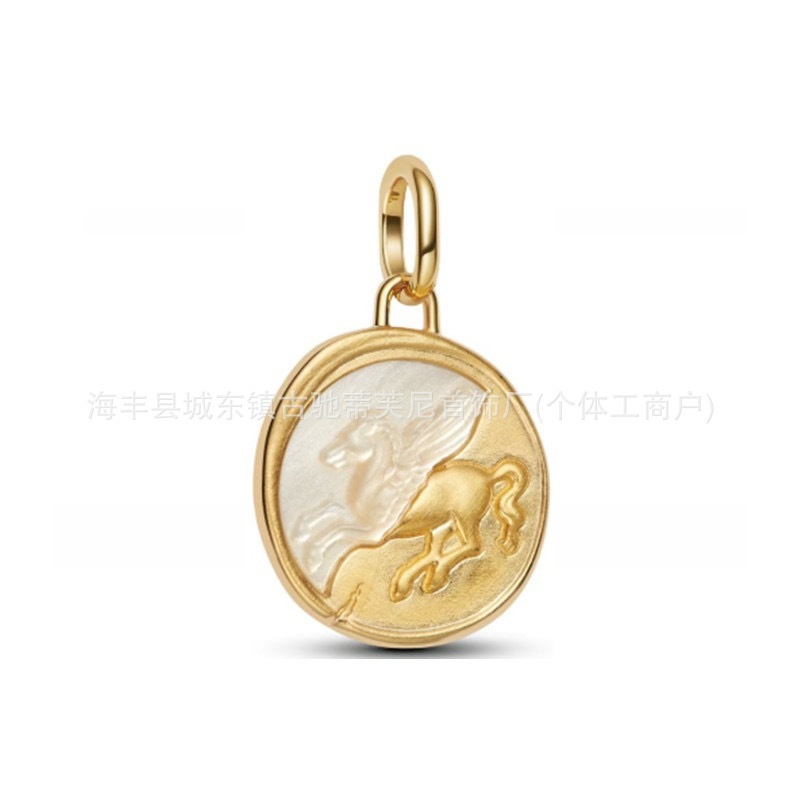 潘家多拉S925纯银跨境新品珠子Me系列蛇牌吊坠手链DIY配件串珠子|undefined