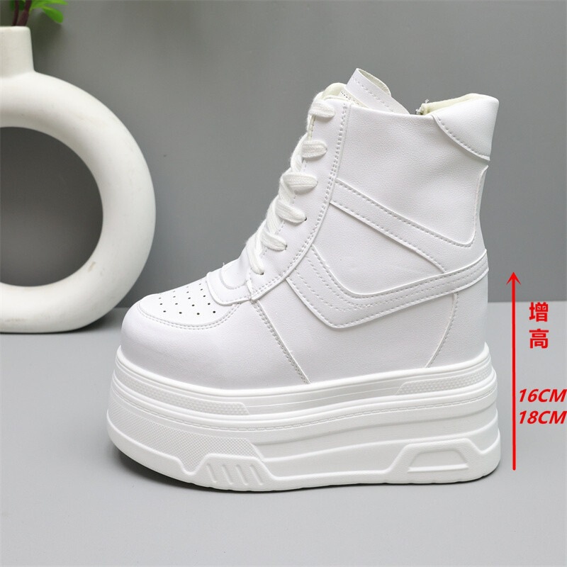 16cm Ultra-High Heel Women's Shoes with Internal Height Increase, 2026 New Model Thick-Soled Platform Shoes, 18cm White Casual Shoes for Women 16cm Ultra-High Heel Women's Shoes with Internal Height Increase, 2026 New Model Thick-Soled Platform Shoes, 18cm White Casual Shoes for Women