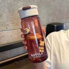 2023新款簡約夏季水杯女生高顏值便攜學生耐高溫茶隔塑料隨手杯子