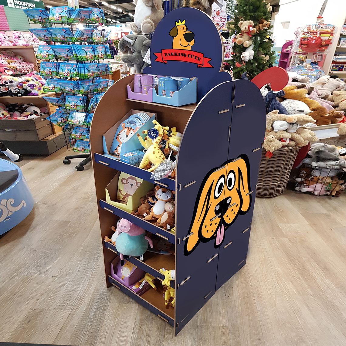 玩具售卖货架制作商超陈列货架纸板展示货架印刷纸板货架全新