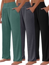 B 38821 Comfortable Loose Yoga Pants with Pockets �����٤��