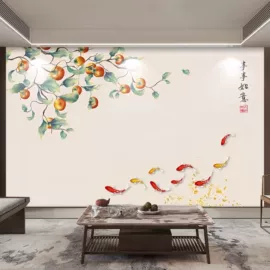 墙纸、壁纸;墙布;壁画