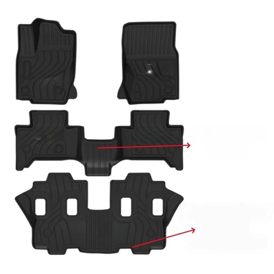 Tpe Floor Mat — Universal Foot Pad - there-is-no-rubber-shell-on-the-second-row-of-bridge-surfaces-and-there-is-a-protruding-rubber-shell-under-the-third-row-of-seats-lhd-left-hand-drive-24-lexus-gx550-six-seater-full-tpe-special-car-dedicated