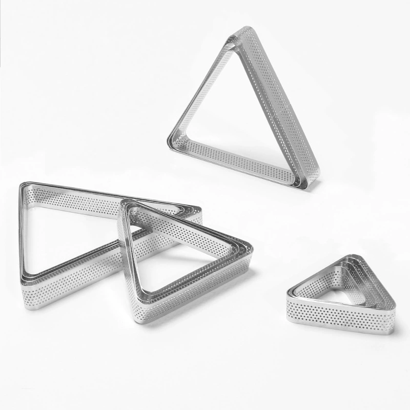 430 из нержавеющей стали треугольная перфорированная петла для пирога 2.5cm Высота DIY фруктовая оболочка для рисового пирога круг мусс форма для торта