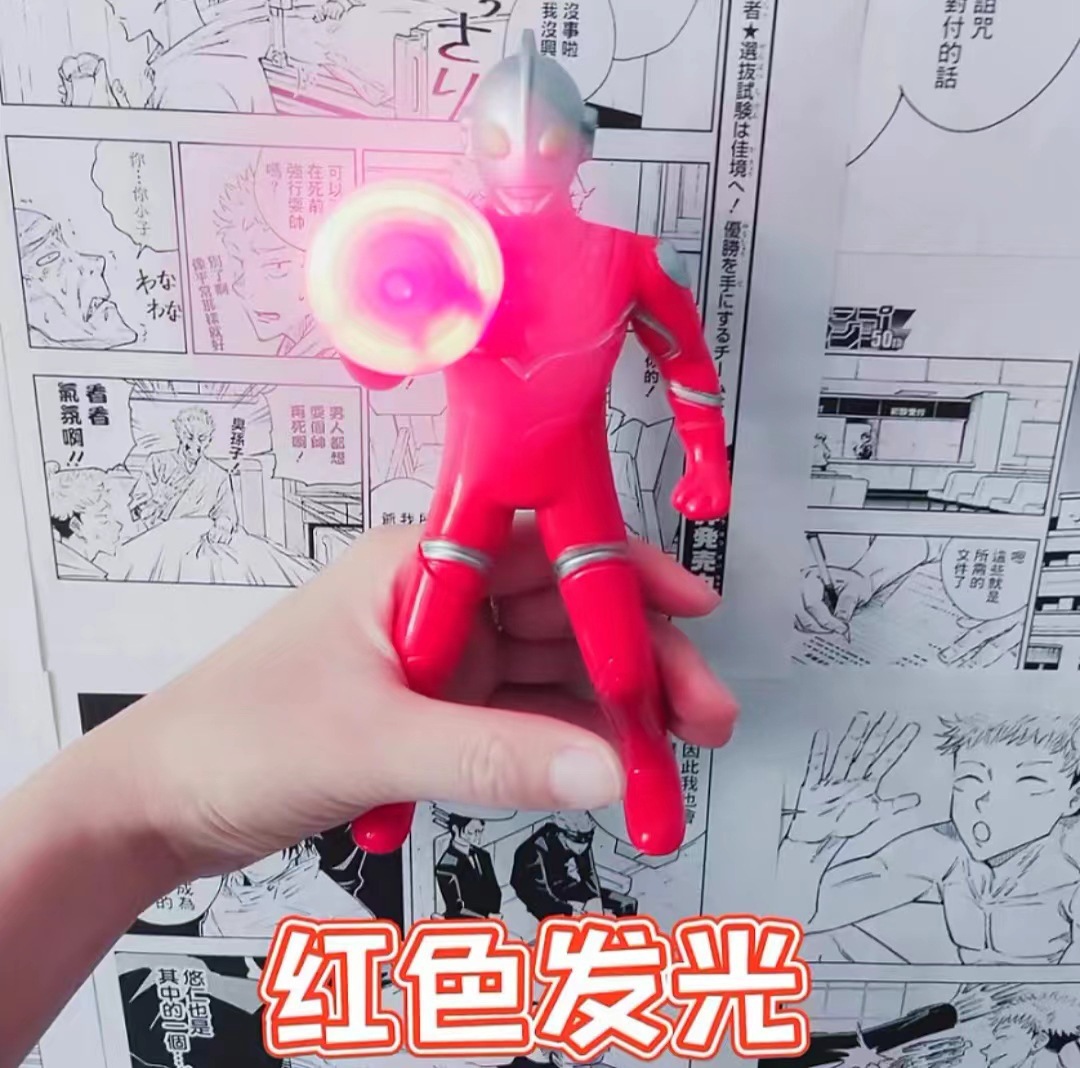 Douyin Superman Mini ventilador portátil portátil luminoso portátil ventilador de presión manual Regalo de juguete luminoso manual