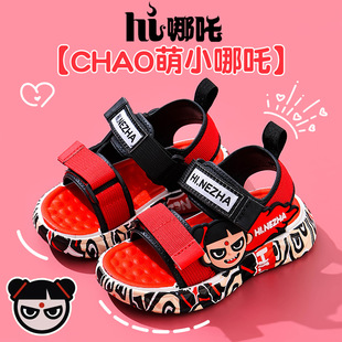 Genuine Children's Sandals for Summer Outer Wear Velcro Non-slip Breathable Beach Sandals for Boys and Students Girls Princess