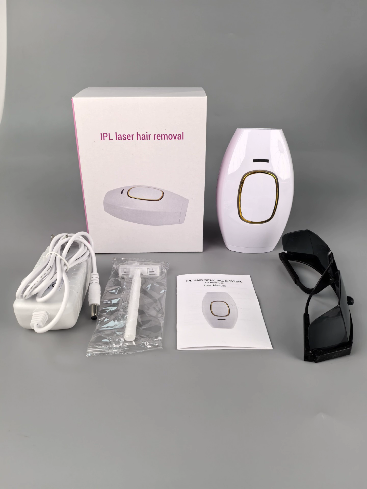 IPL Hair Removal Device, 5M Flashes, 470–1100 nm, Portable Home Export Model