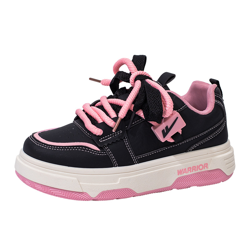 Backforce cuero de moda confort de tendencia zapatos de skate de suela gruesa de alto valor de la apariencia calentamiento de estilo universitario zapatos de algodón de color universal