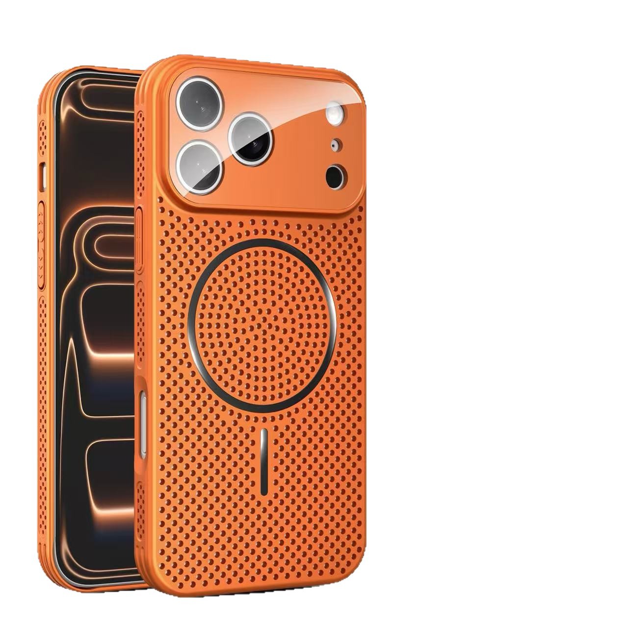 Nuevo tipo de ventana grande de absorción de calor para Apple 17PROMAX teléfono móvil Apple 12 cubierta de protección contra caídas todo incluido