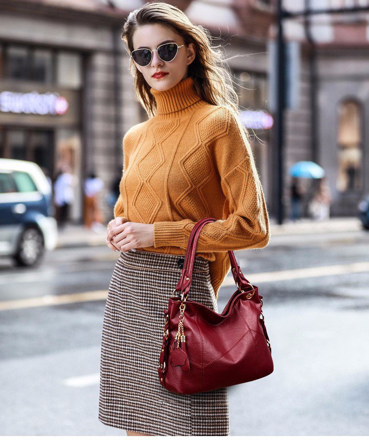 New fringed large-capacity tote women's bag, European and American trend Hobo single-shoulder handbag, cross-border one-piece delivery worldwide undefined