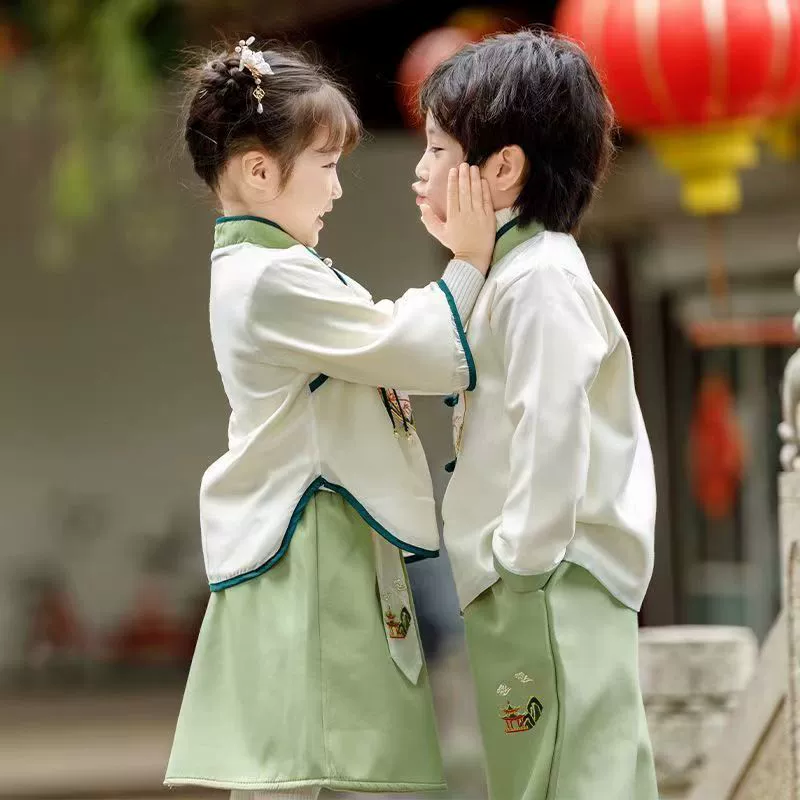 Детский костюм Тан для детского сада, костюм династии Хань для мальчиков и девочек, костюм в древнем стиле, древний китайский китайский стиль, костюм для выступления 1 июня