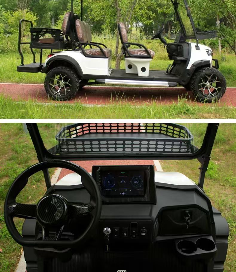 New Electric Golf Cart for Tourist Areas, Residential Communities, and Parks, 2-8 Seat Mobility Vehicle