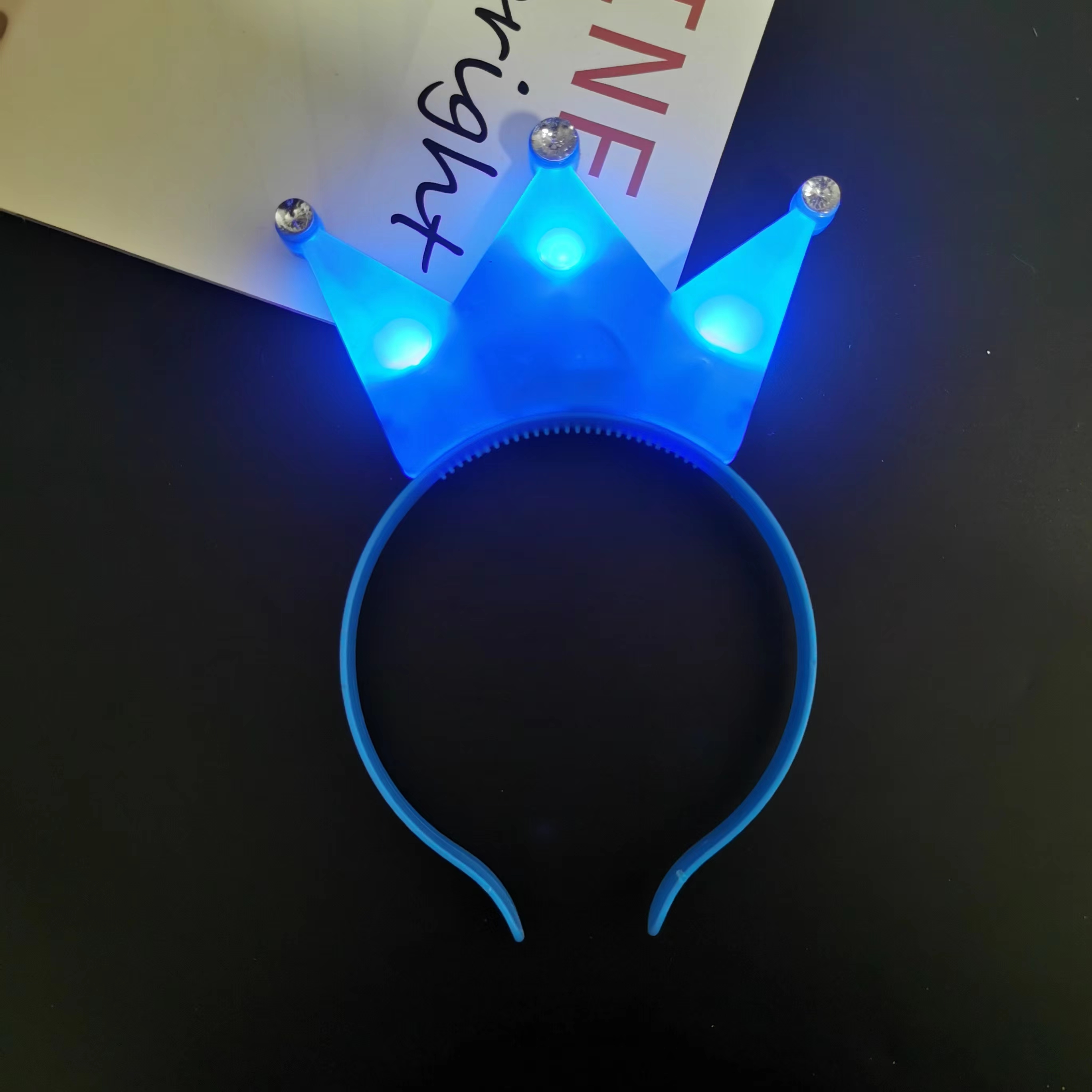 Azul aro de cabeza de corona