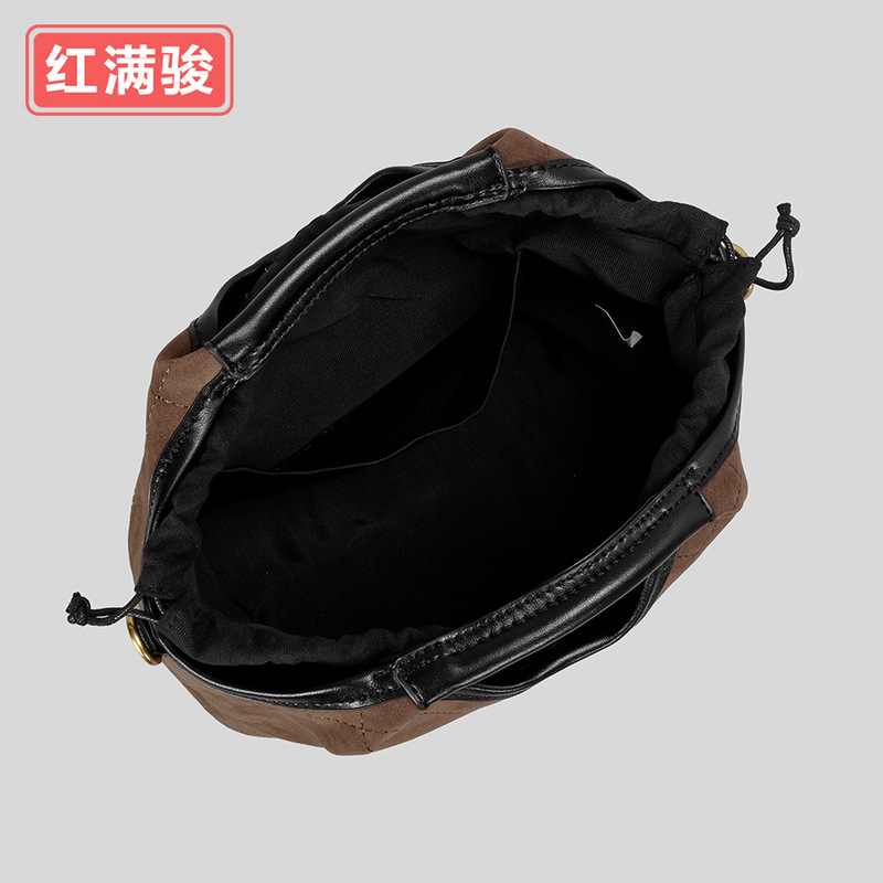 高级感菱格手提包磨砂菜篮子女包秋冬新款时尚百搭斜挎包工厂批发|undefined