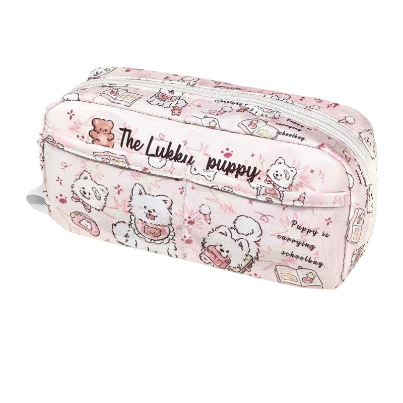 Bolsos de papelería multifuncional para estudiantes de primaria, secundaria y preparatoria, colección grande, corazón de niña, gran capacidad, bolsa de lápices coreana de alto valor