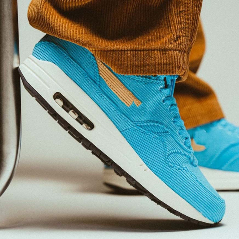 Putian Cross-Border Max1 Corduroy Running Shoes Collaboration 1987 Air Cushion Shock-Absorbing Sports Shoes Yellow and White Casual Shoes for Men and Women