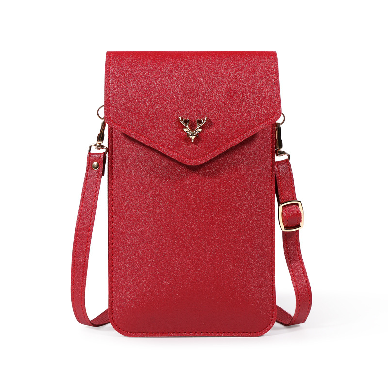 2023 nueva tendencia de moda bolso del teléfono móvil de las mujeres ins primavera y verano color sólido estudiante textura mini mensajero bolsa al por mayor