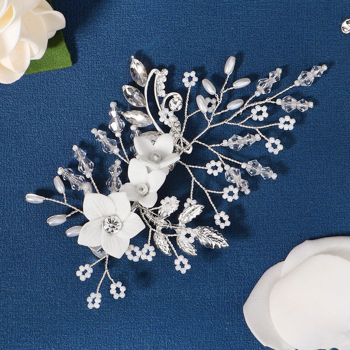 Sweet Flower Rhinestone Artificial Pearls