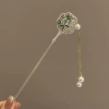 2# antique style bamboo tassel hairpin is about 19.6cm long