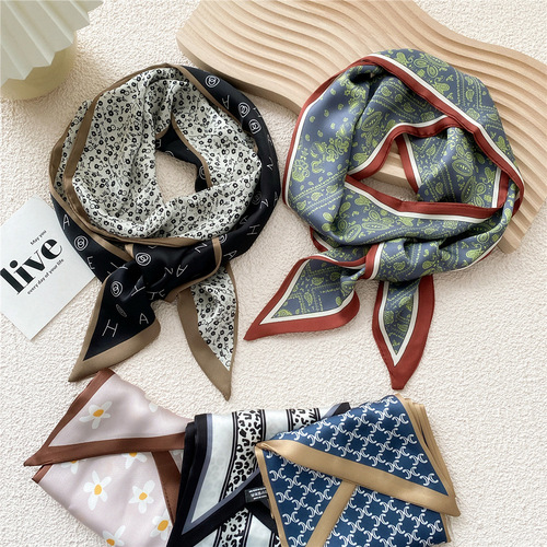 Small silk scarf for women, suitable for spring and summer, long silk ribbon, matches shirts, sweaters, neckties, scarves, hair bands, decorations, fluttering ribbons