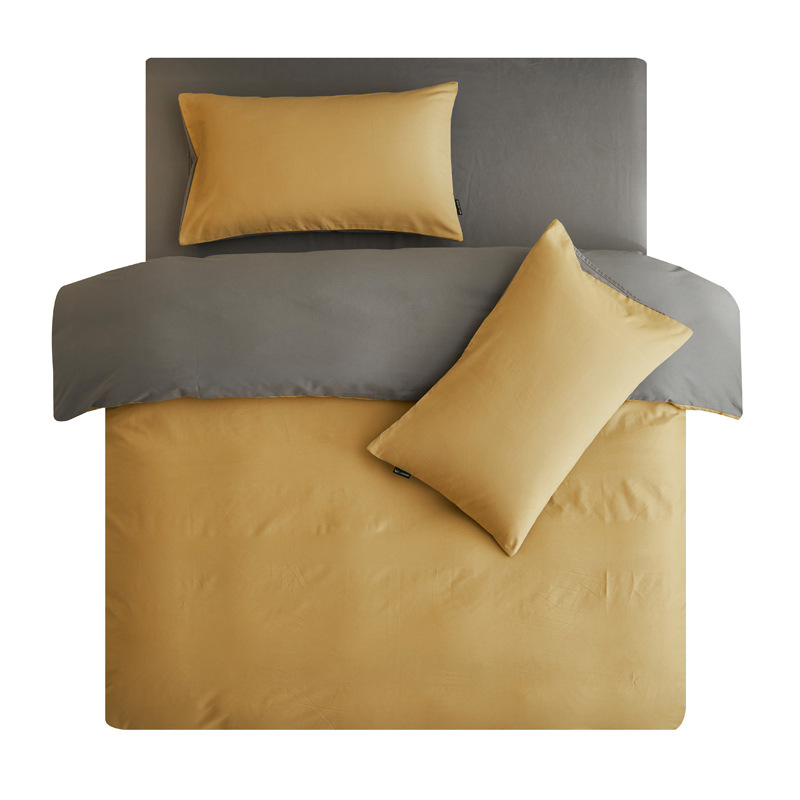 Cama de cuatro piezas de algodón 2025, nueva sábanas molidas cubierta de ropa de cama dormitorio de tres piezas de invierno engrosado