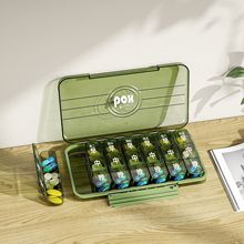 便携一周七天随身分装药盒旅行分装药盒分药器一日三餐老人提醒盒