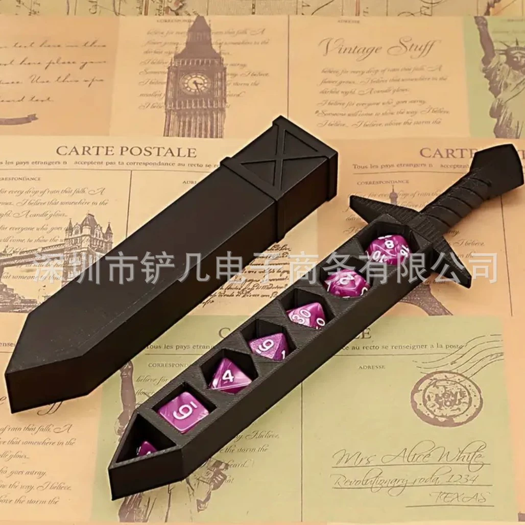 Трансграничная амазонка DND Дракон и подземелье меч в форме игральной коробки для хранения нового артефакт Dice Sword