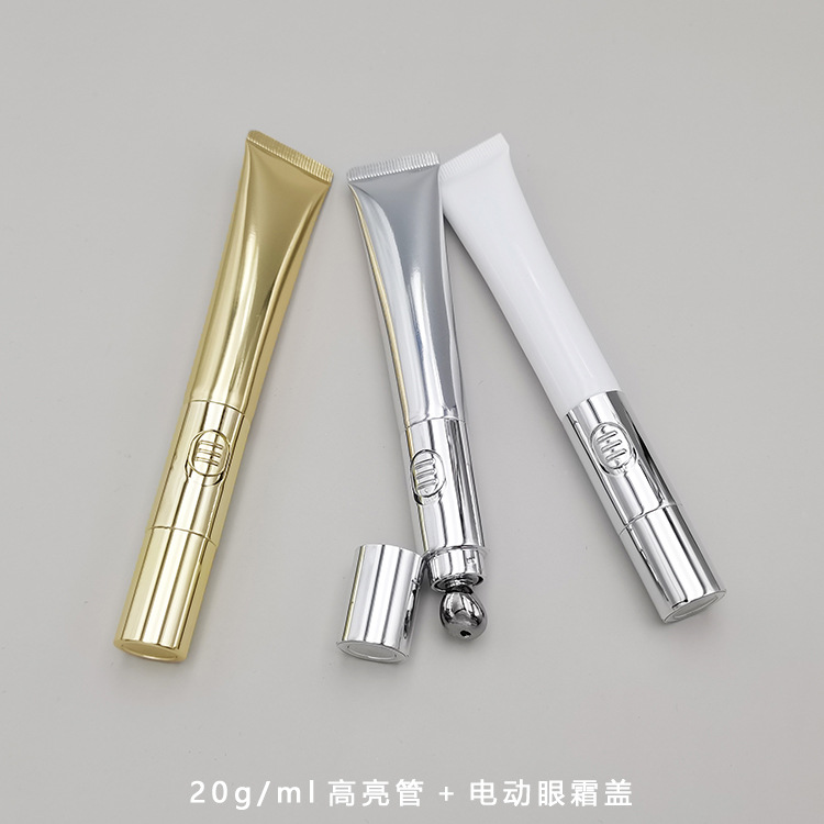 En stock manguera cosmética 10ml15ml20mlg crema de ojos esencia leche oro plata aleación zinc cerámica/cabeza eléctrica