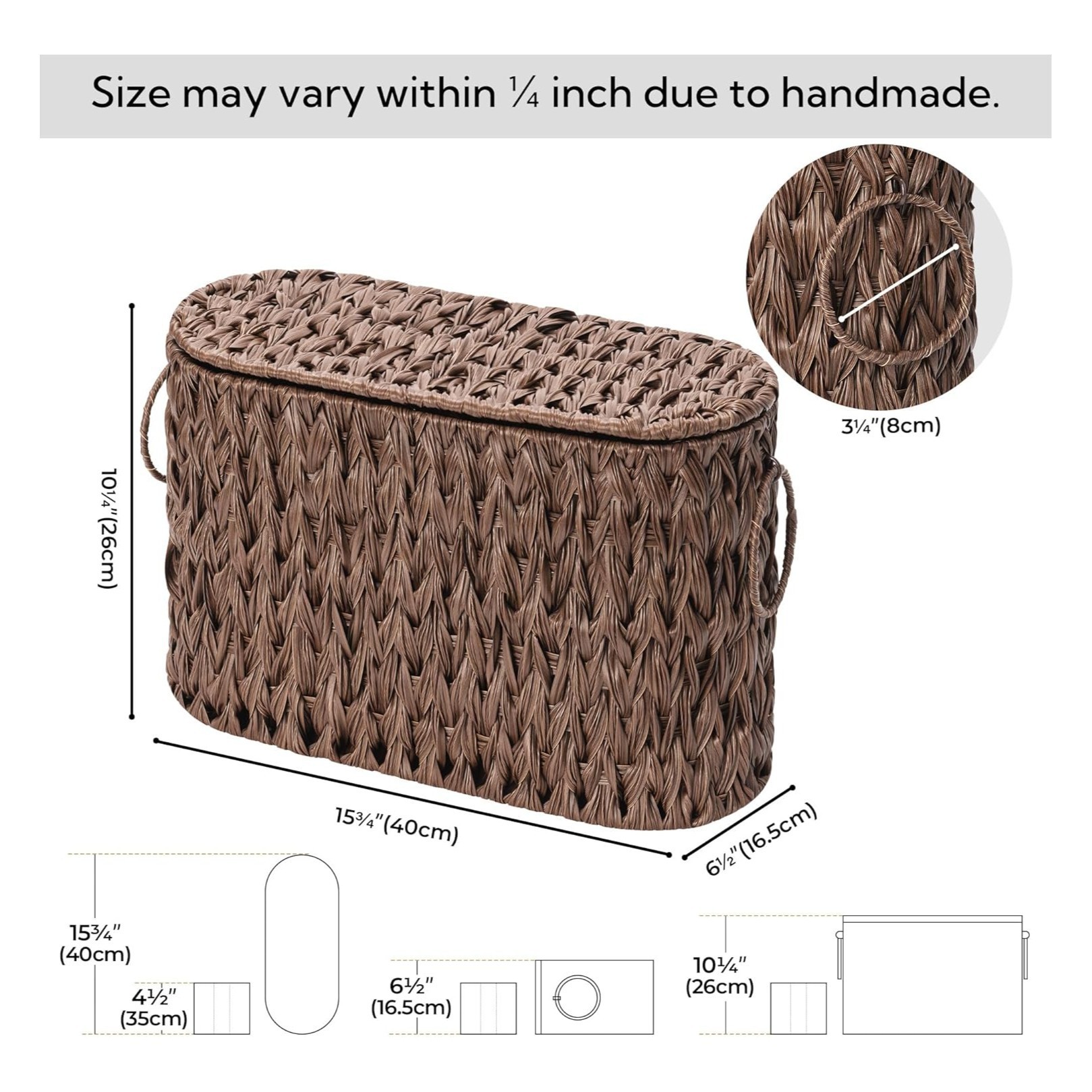 Cesta de almacenamiento para artículos diversos y refrigerios, cesta portátil, cesta de almacenamiento para sala de estar, cesta de almacenamiento tejida de hierba de calabaza.