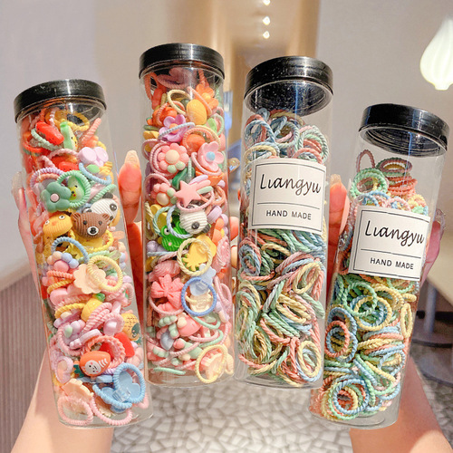 Rubber band for girls, elastic and elastic, no damage to girls' hair. Little girl's hair tied with small thumb hair band.
