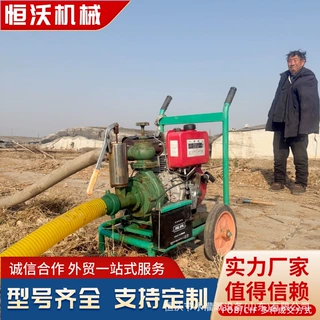 移动拖车式柴油高压灌溉水泵 195风冷柴油4寸大流量高扬程抽水泵