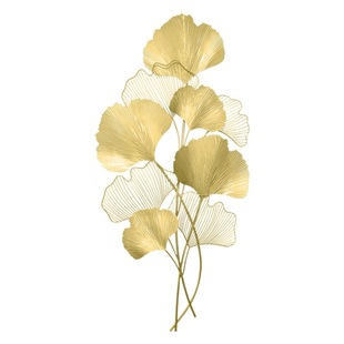 Chinese-style Iron Pendant Door Wall Decoration Living Room Background Wall Porch Corridor Metal Wall Decoration Ginkgo Leaf Wall Hanging
