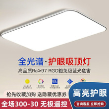 2025新款led吸顶灯客厅灯长方形简约大气智能卧室灯灯具跨境代发